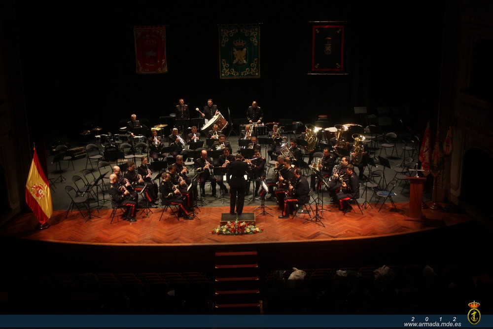 Concierto de la Banda de Infatería de Marina en el Tearto Rosalía de Castro en A Coruña